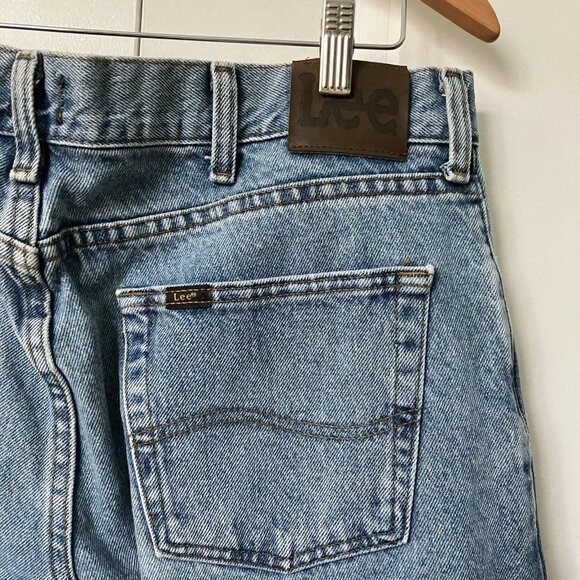 Vintage Lee Jeans Mens 36x29 Blue Denim Straight Leg Western Regular Fit - Picture 3 of 11